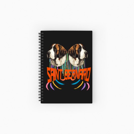 Saint Bernard Dog Dad - Saint Bernard Dad b Spiral Notebooks   Ruled Line