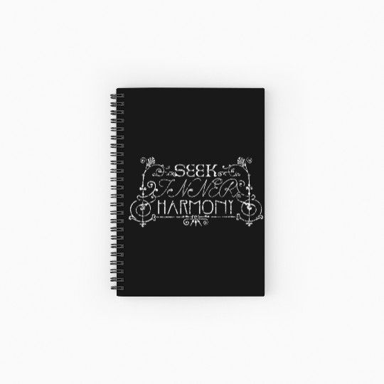 Seek Inner Harmony, Positive antique vintage Spiral Notebooks   Ruled Line