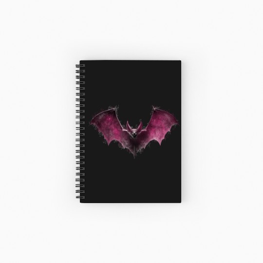 Gothic Bat Occult Space Galaxy Vampire Goth Alt Ae Spiral Notebooks   Ruled Line