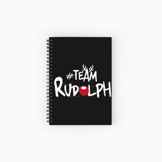 Team Rudolph Funny Christmas Reindeer Lover Meme Spiral Notebooks   Ruled Line