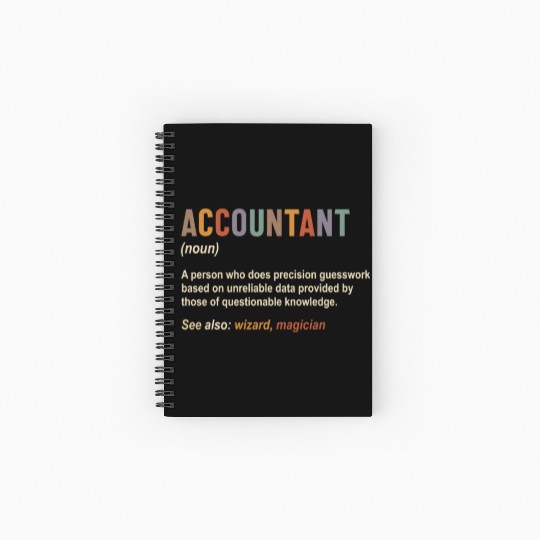 Accountant Definition Accounting CPA Funny Spiral Notebooks   Ruled Line