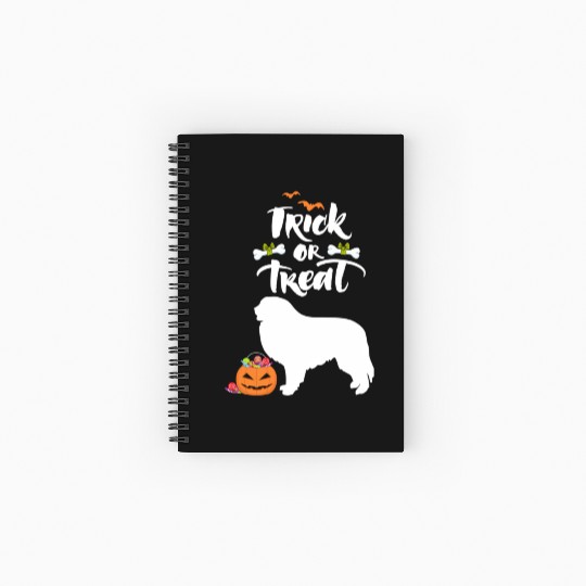 Trick Or Treat Great Pyrenees Dog Halloween Spiral Notebooks   Ruled Line