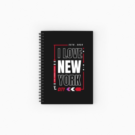 T ShirtI love new york Spiral Notebooks   Ruled Line