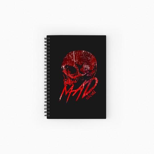 Red Skull with Lightning Graffiti Spiral Notebooks   Ruled Line