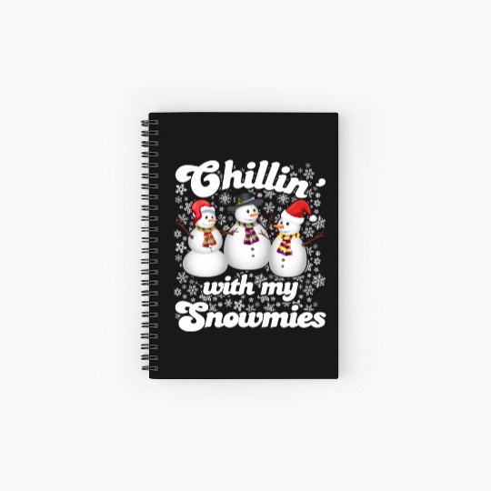 Snowmen Chilling with my Snowmies Winter Spiral Notebooks   Ruled Line