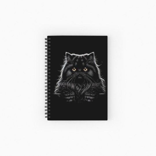 persian More Treats 8 - Cute realistic cat drawing Spiral Notebooks   Ruled Line