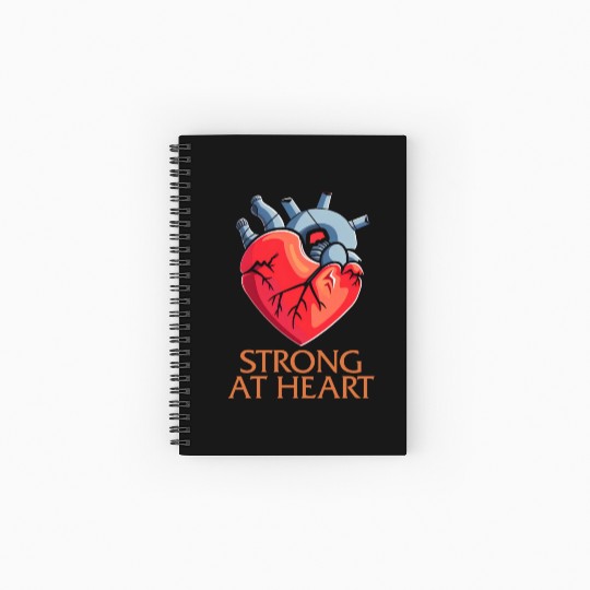 CHD Awareness Spiral Notebooks   Ruled Line, Strong At Heart Pumping Iron