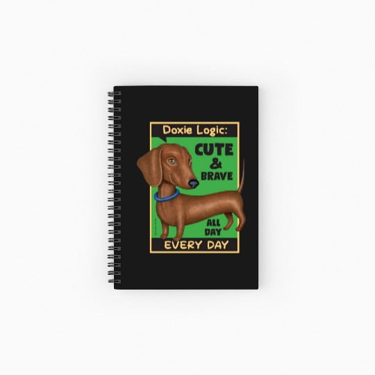 Dachshund Logic Spiral Notebooks   Ruled Line