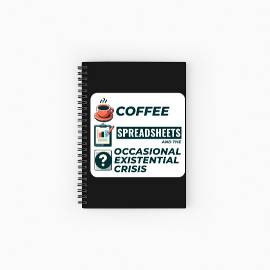 Accountant Bookkeeping Coffee Spreadsheets Funny Spiral Notebooks   Ruled Line