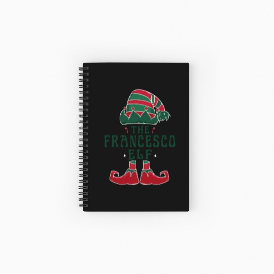 The Francesco Elf Pajama for Funny Christmas Spiral Notebooks   Ruled Line
