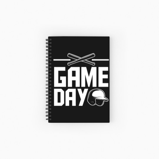 Game Day Funny Baseball Gift Spiral Notebooks   Ruled Line