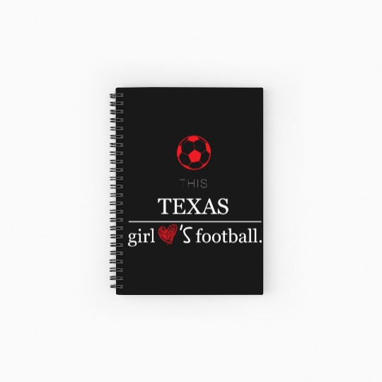 This girl texas football Spiral Notebooks   Ruled Line