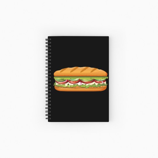 Subway Sandwich Design Spiral Notebooks   Ruled Line