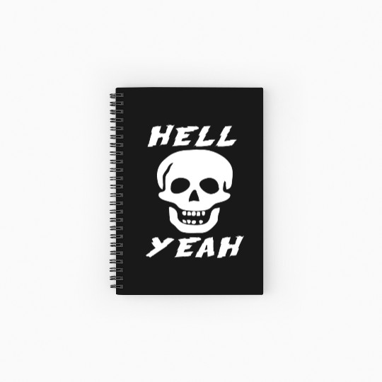 Stone Cold skull hell yeah Spiral Notebooks   Ruled Line