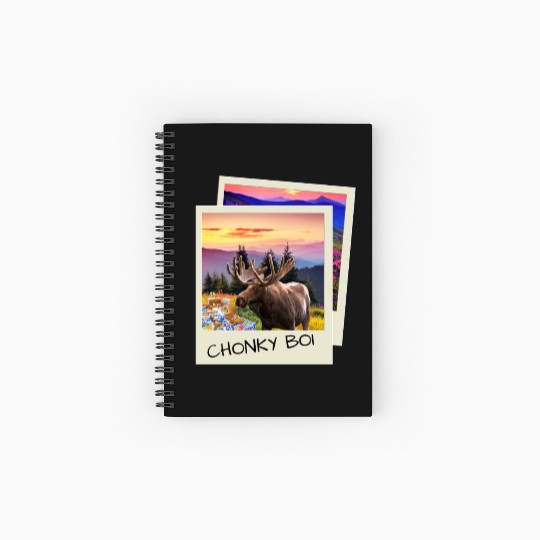 CHONKY BOI MOOSE Spiral Notebooks   Ruled Line
