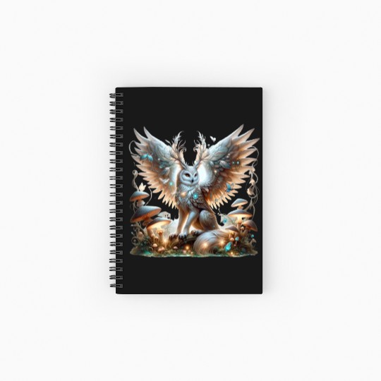 Mystic Owl of the Enchanted Forest Spiral Notebooks   Ruled Line