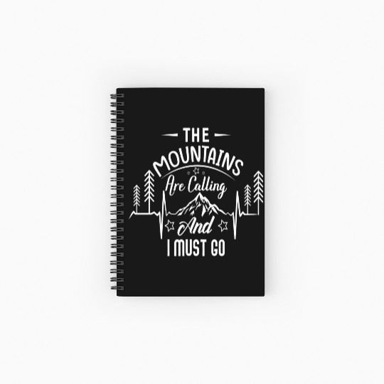 The Mountains are Calling | Hiking | Wanderlust Spiral Notebooks   Ruled Line