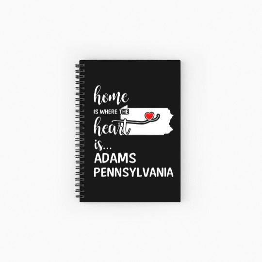 Adams County Pennsylvania Is Where My Heart Is Spiral Notebooks   Ruled Line