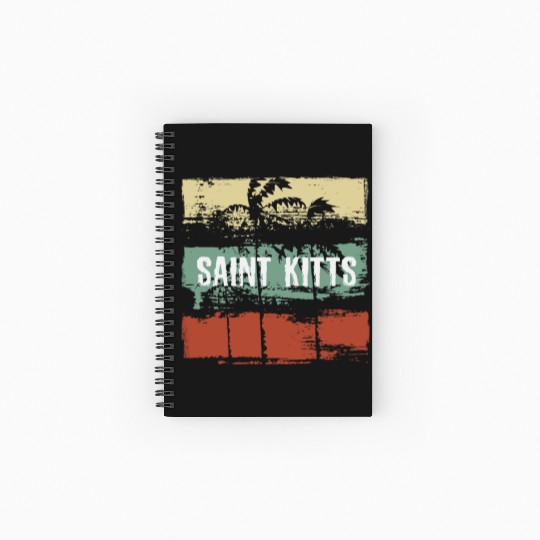 Saint Kitts Artistic Vacation Souvenir Abstract Spiral Notebooks   Ruled Line