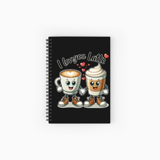 The perfect Valentine's Day gift I love you latte Spiral Notebooks   Ruled Line