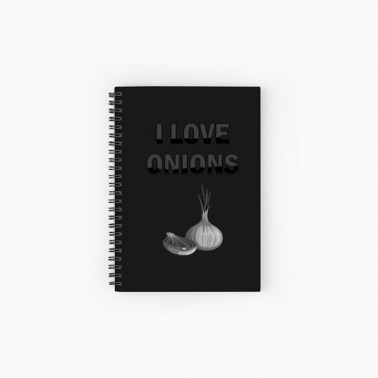 I Love Onions, For Onion and Vegetable Lovers Spiral Notebooks   Ruled Line