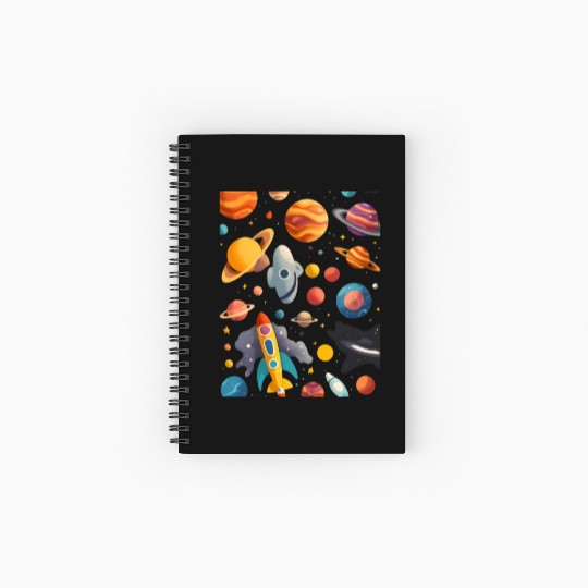 Galactic Elegance: A Celestial Symphony Spiral Notebooks   Ruled Line