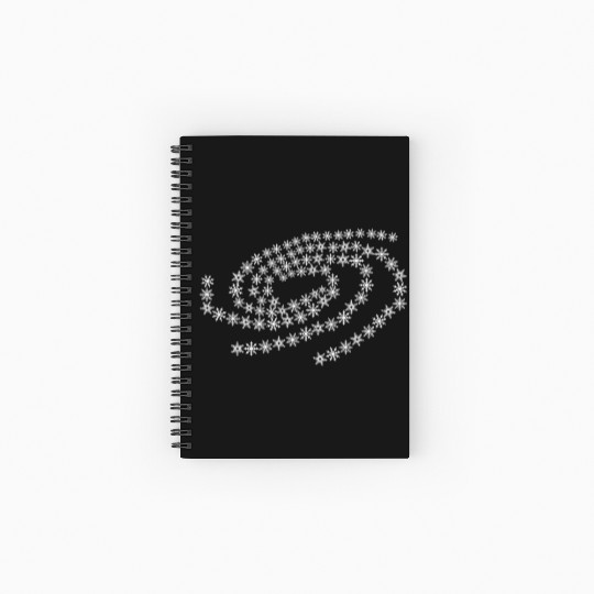 Snow Snowflakes Galaxy Winter Snowflake Spiral Notebooks   Ruled Line