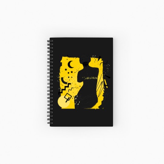 Ancient Greek Statue with Medical Mask T-S Spiral Notebooks   Ruled Line