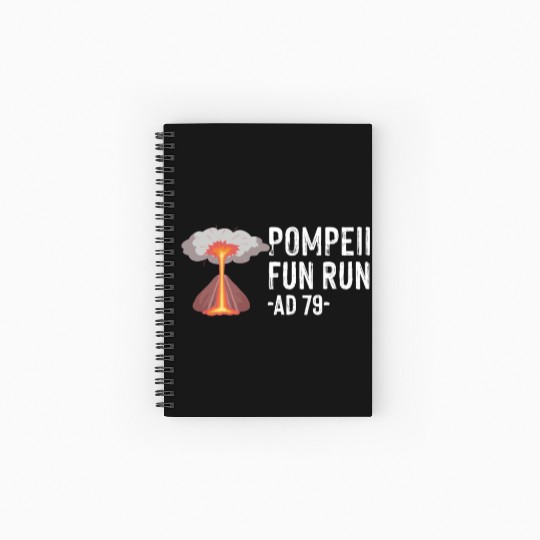 Pompeii Fun Run Italian Volcano Geeks Spiral Notebooks   Ruled Line