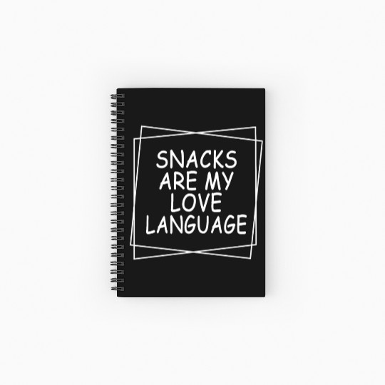 Snacks Are My Love Language Funny Valentines Day Spiral Notebooks   Ruled Line