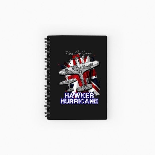 The Hawker Hurricane British single-seater monopla Spiral Notebooks   Ruled Line