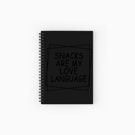 Snacks Are My Love Language Funny Valentines Day Spiral Notebooks   Ruled Line