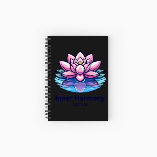 nner Harmony Lotus - Serene Water & Flower Design Spiral Notebooks   Ruled Line