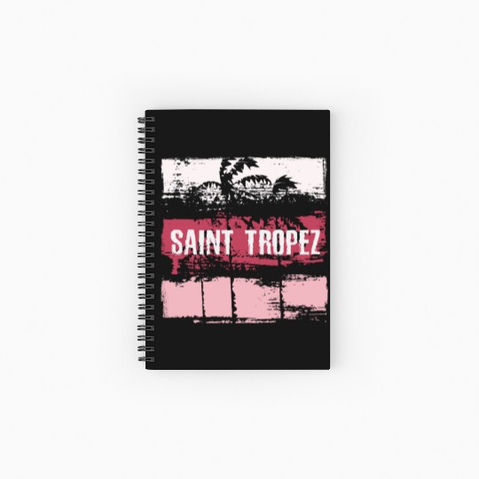 Saint Tropez Vacation Souvenir Abstract Artistic Spiral Notebooks   Ruled Line