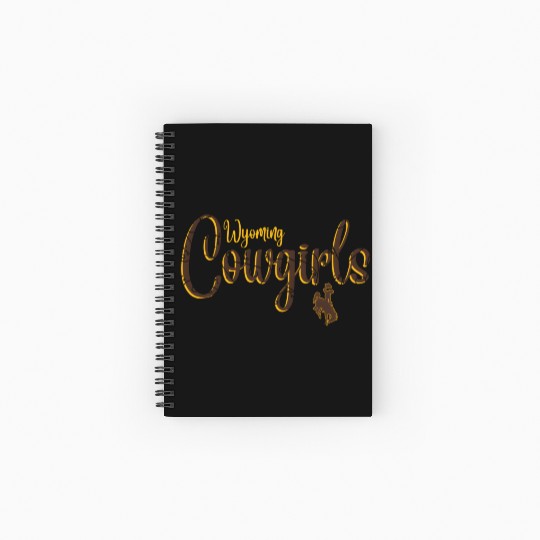 Wyoming Cow 'S Floral Script Spiral Notebooks   Ruled Line
