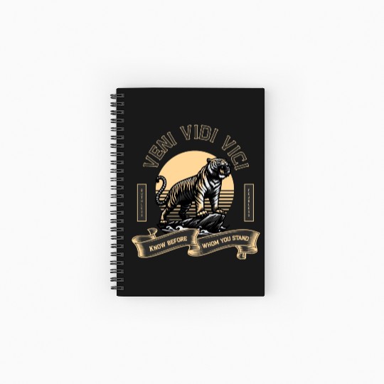 Veni Vidi Vici Wild Tiger Spiral Notebooks   Ruled Line