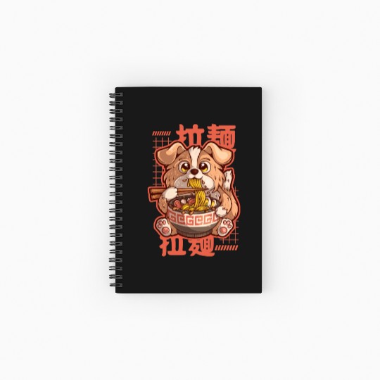Ramen Japanese Food Spiral Notebooks   Ruled Line