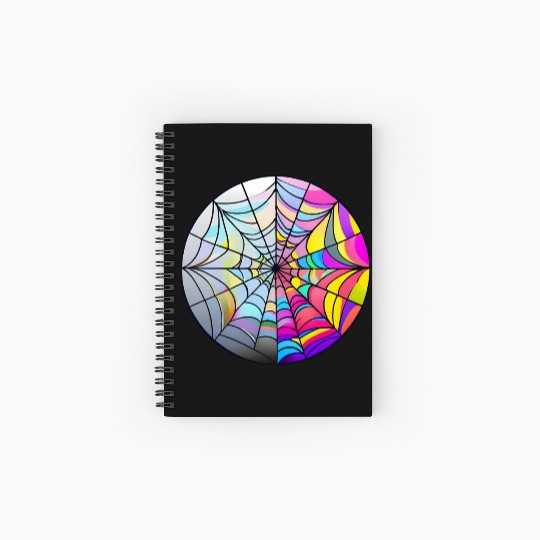 colorful spider web stained glass Spiral Notebooks   Ruled Line