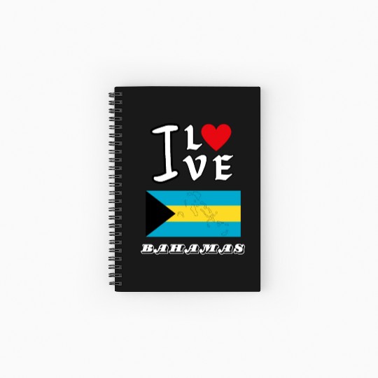 I Love Bahamas Spiral Notebooks   Ruled Line