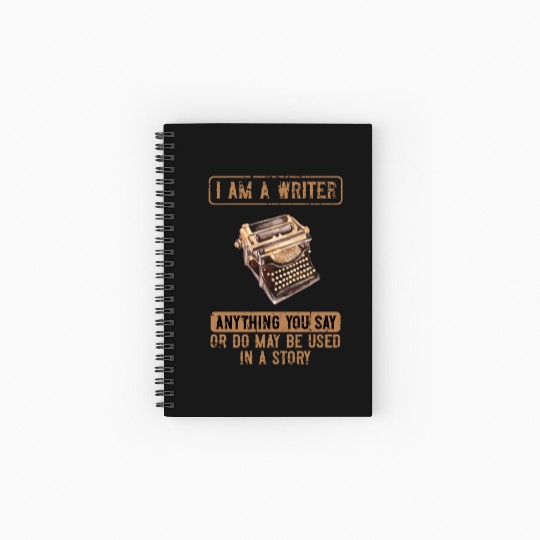 A Writer Anything May Be Used In A Story Spiral Notebooks   Ruled Line