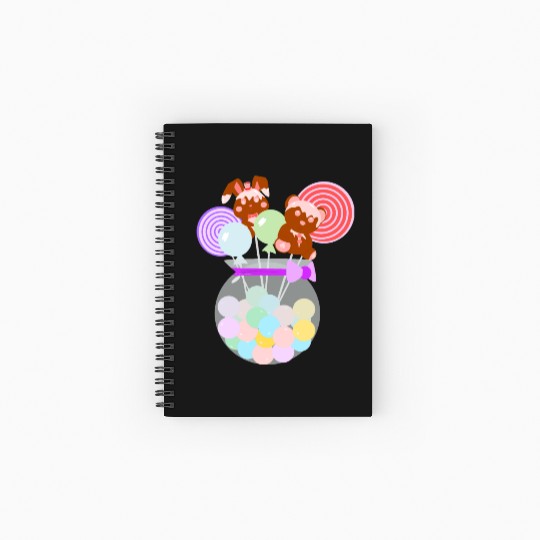 CIRCUS IN SPRING: CIRCUS CANDY JAR Spiral Notebooks   Ruled Line