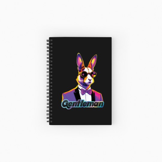 Pop Art Playboy Rabbit Gentleman Cyberpunk Bunny Spiral Notebooks   Ruled Line