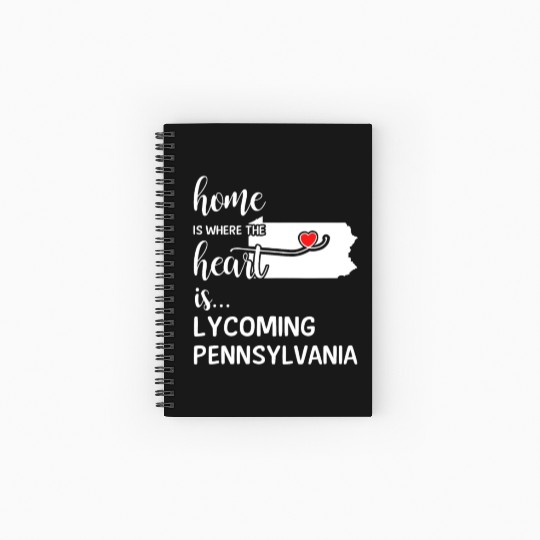 Lycoming County Pennsylvania Is Where My Heart Is Spiral Notebooks   Ruled Line