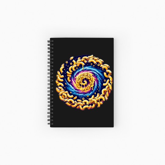 Galaxy Mac and Cheese | Sci-fi Comfort Food Gifts Spiral Notebooks   Ruled Line