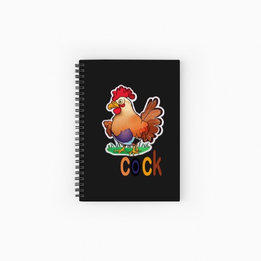 cute cock animal Spiral Notebooks   Ruled Line