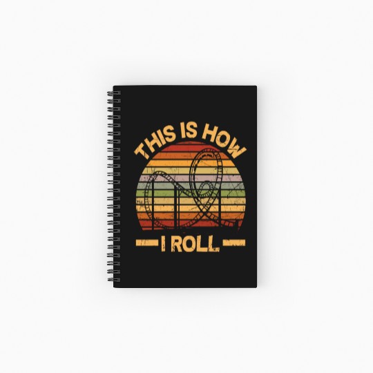 Retro Funny Roller Coaster Lover Roller Coaster Spiral Notebooks   Ruled Line