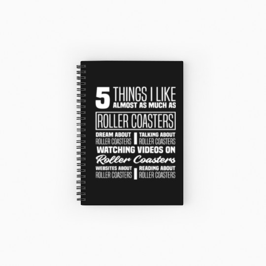 Roller Coaster Riding Roller Coaster Fan Spiral Notebooks   Ruled Line
