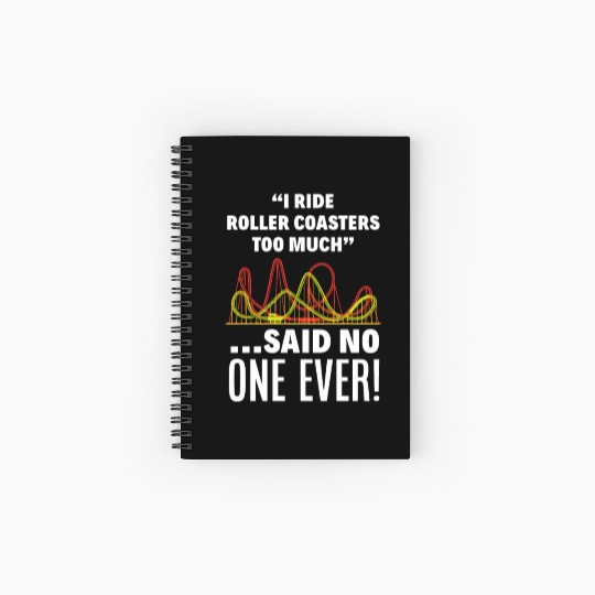 Roller Coaster Fan Spiral Notebooks   Ruled Line