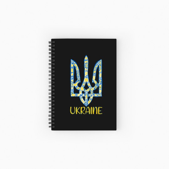 Ukraine trident in Ukrainian flag colors Spiral Notebooks   Ruled Line