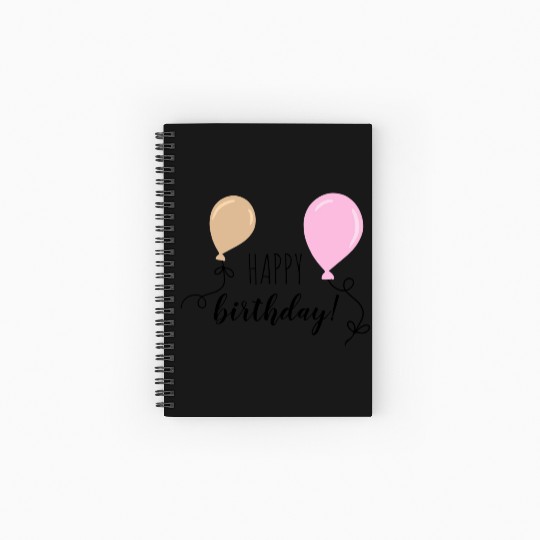 Happy birthday party balloons Spiral Notebooks   Ruled Line